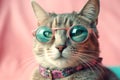 Funny cat in glasses