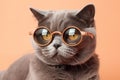 Funny cat in glasses