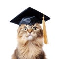 Funny Cat in Graduation Hat