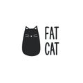 Funny cat logo vector