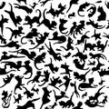 Funny cat seamless pattern