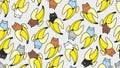 Funny cat seamless pattern for children fabric or adult surface design.