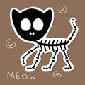 Funny cat skeleton