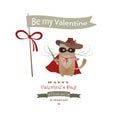 Funny cat Zorro Valentine