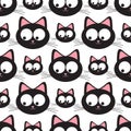 Funny cats seamless pattern Royalty Free Stock Photo