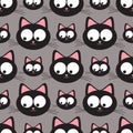 Funny cats seamless pattern Royalty Free Stock Photo