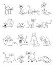 Funny cats set Royalty Free Stock Photo