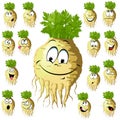 Funny celery cartoon