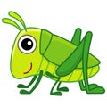 Funny character grasshopper in a cartoon style