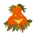 Funny and cheerful pumpkin for Halloween.