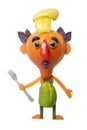Funny chef made of vegetables