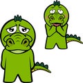 Happy crocodile cartoon kawaii expression