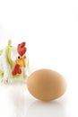 Funny chicken with amazing egg