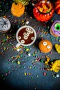 Funny children`s treats for Halloween Royalty Free Stock Photo