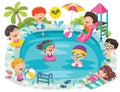 Funny Children And Swimming Pool