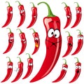 Funny chili pepper cartoon