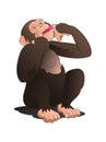 Funny chimpanzee teasing