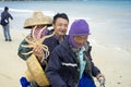 Funny Chinese fishermen on the motorcycle in Troy