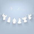 Funny Christmas Angels Royalty Free Stock Photo