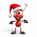 Funny Christmas 3d Cartoon: Christmas Ants In Monochromatic Color Scheme