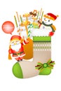 Funny christmas decoration icon sets - Creative illustration eps10 Royalty Free Stock Photo