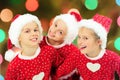 Funny christmas girls Royalty Free Stock Photo