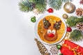 Funny Christmas pancakes Royalty Free Stock Photo