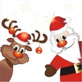 Funny christmas reindeer