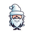 Funny christmas sticker Santa Claus. transparent background version available