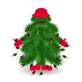 Funny Christmas tree Royalty Free Stock Photo