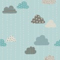 Funny clouds pattern Royalty Free Stock Photo