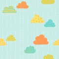 Funny clouds pattern Royalty Free Stock Photo