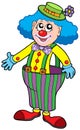 Funny clown in big pants