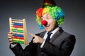 Funny clown businessman Royalty Free Stock Photo