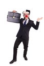 Funny clown businessman isolated Royalty Free Stock Photo