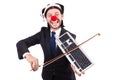 Funny clown businessman isolated Royalty Free Stock Photo