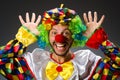 Funny clown in colourful Royalty Free Stock Photo