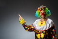 Funny clown in colourful Royalty Free Stock Photo
