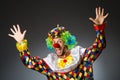Funny clown in colourful Royalty Free Stock Photo