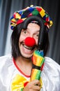 Funny clown with colourful Royalty Free Stock Photo