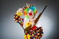 The funny clown in comical concept Royalty Free Stock Photo