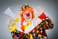 The funny clown in comical concept Royalty Free Stock Photo