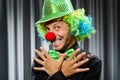 Funny clown in humorous concept Royalty Free Stock Photo