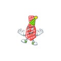 Funny Clown red love tie cartoon character mascot design Royalty Free Stock Photo
