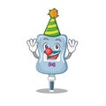Funny Clown saline bag cartoon character mascot design