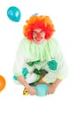 Funny clown smiling at camera Royalty Free Stock Photo