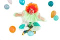 Funny clown smiling at camera Royalty Free Stock Photo