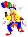 Funny clowns cheer up