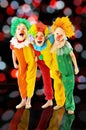 Funny clowns at the party