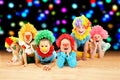 Funny clowns at the party Royalty Free Stock Photo